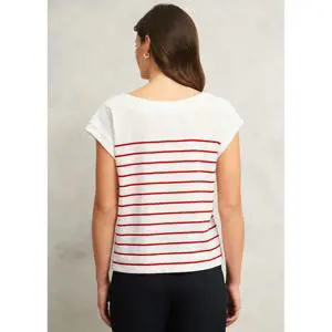 Hobbs Alycia Cotton Slub Stripe T Shirt